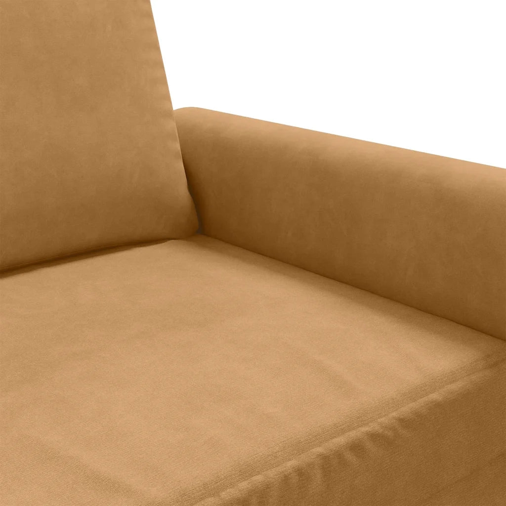 Poltrona-Divano Sedia-Poltroncina Marrone 60 cm Velluto 831682