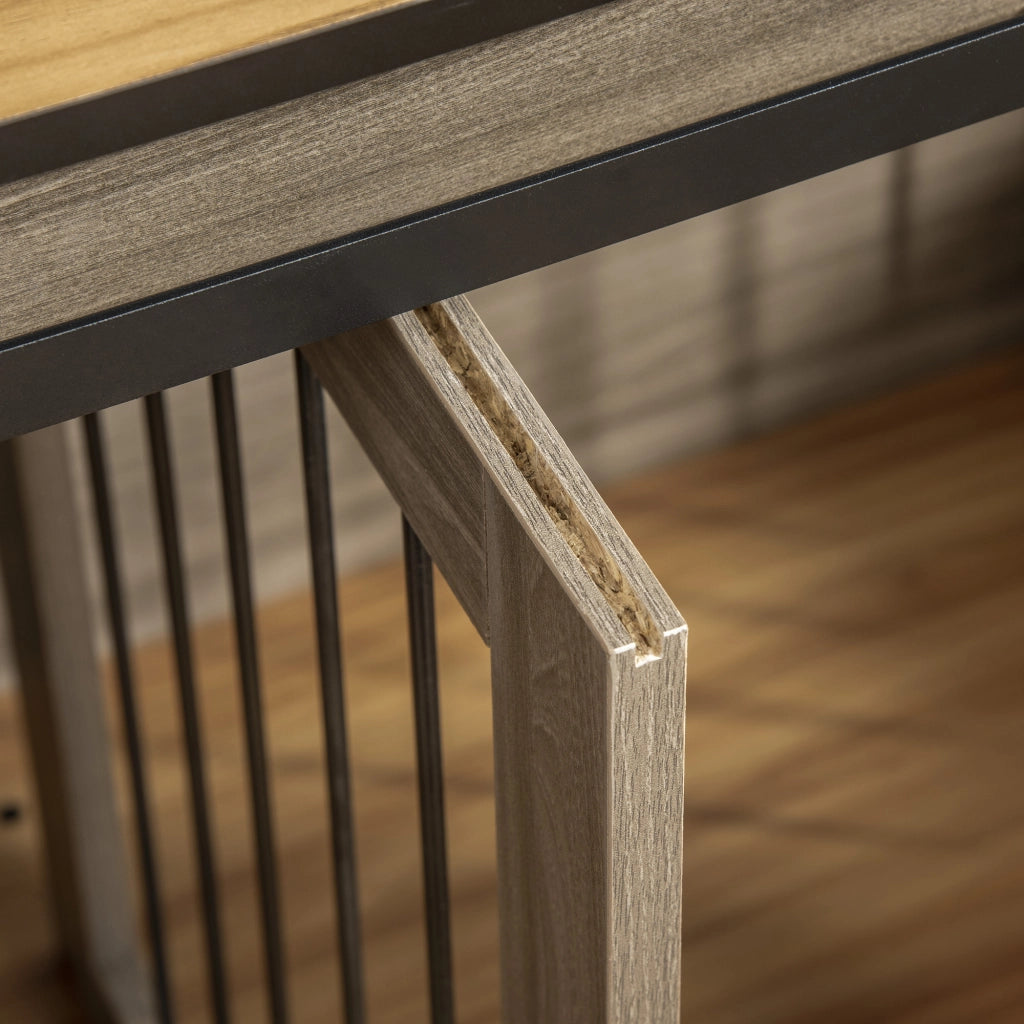 Gabbia per cani ¨C Minimal ¨C Marrone, 2 porte, design rustico