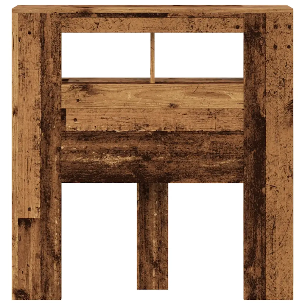 Testiera LED Legno Antico 100x18,5x103,5 cm Legno Multistrato