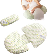 Cuscino per la gravidanza a forma di U per sonnambuli - Supporta la schiena, le anche, le gambe, l'addome - Copertura rimovibile di cotone