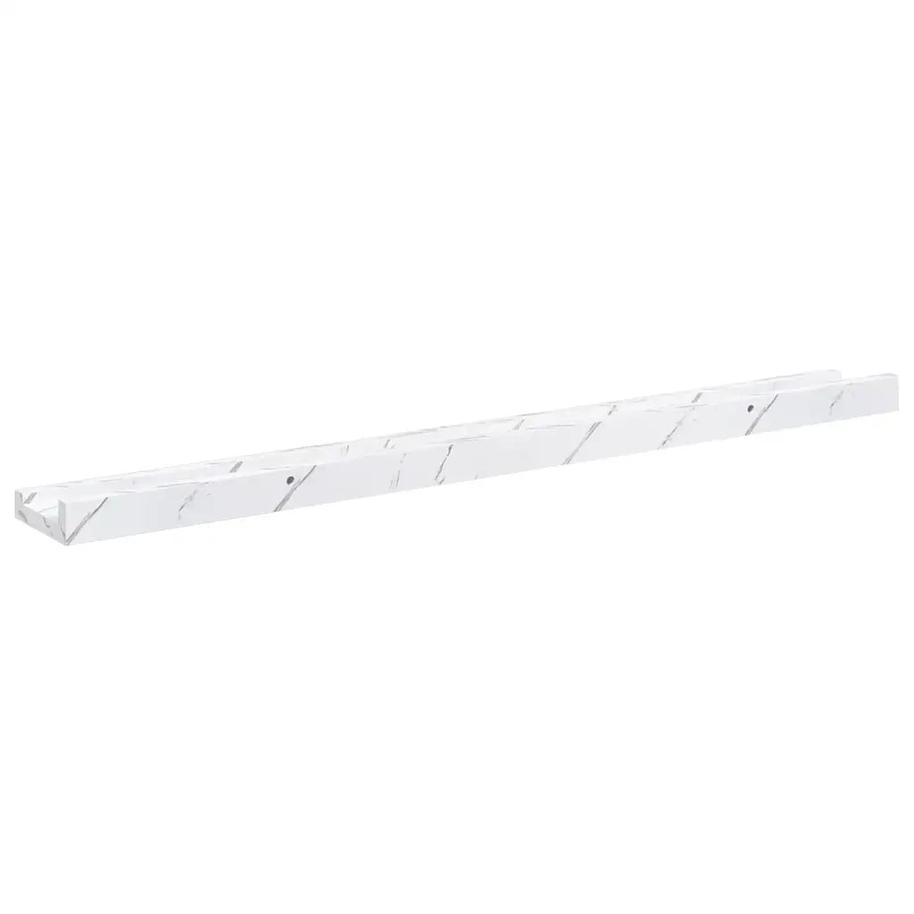 Scaffale da parete 2 pz Marmo Bianco 80 x 9 x 3 cm