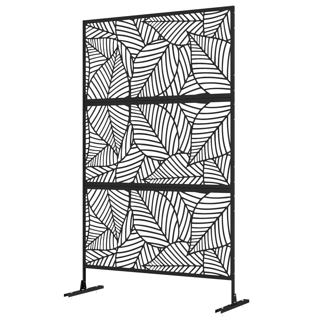 Biombo 3 Pannelli Separatore Ambienti ¨C zephmum ¨C Nero 122x198 cm