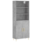 Credenza | Madia | Buffet da pranzo | Armadio da pranzo Grigio Cemento 69,5x34x180 cm in Legno Multistrato