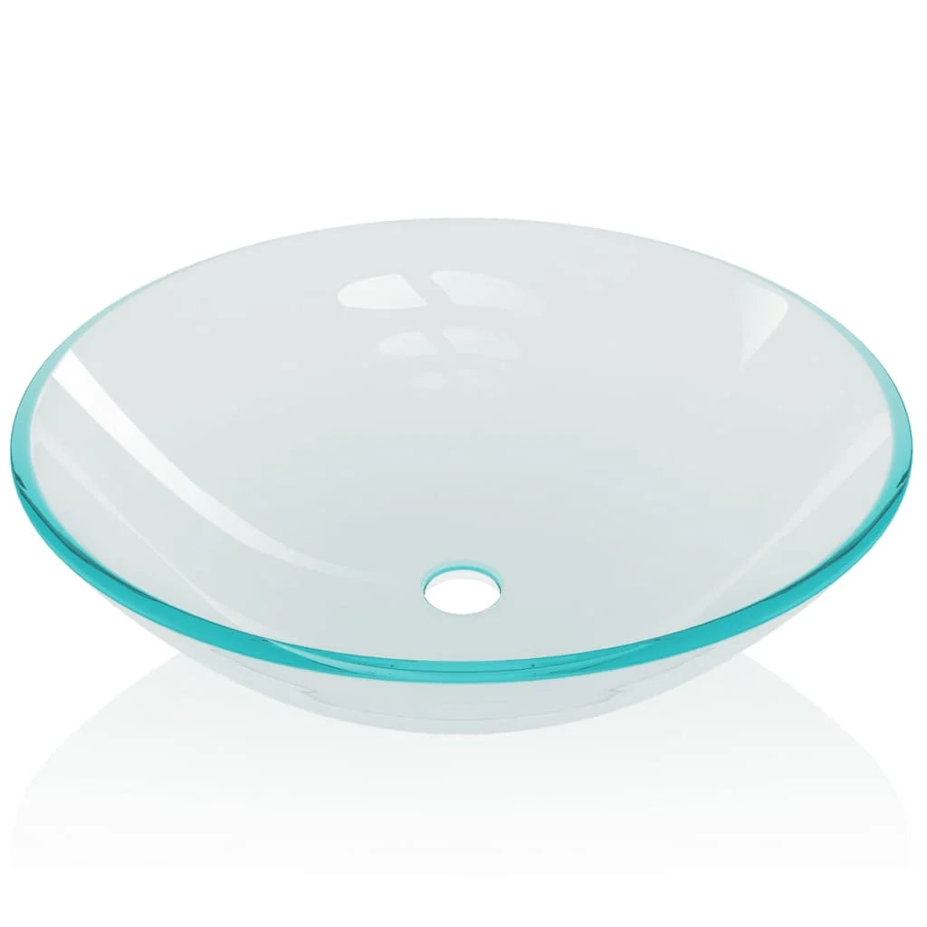 Lavabo in vetro temperato trasparente lavabo da appoggio 42 cm trasparente 02_0002519