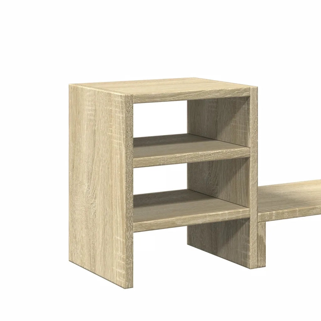 vidaXL Supporto Monitor con Organizzatore Rovere Sonoma in Truciolato