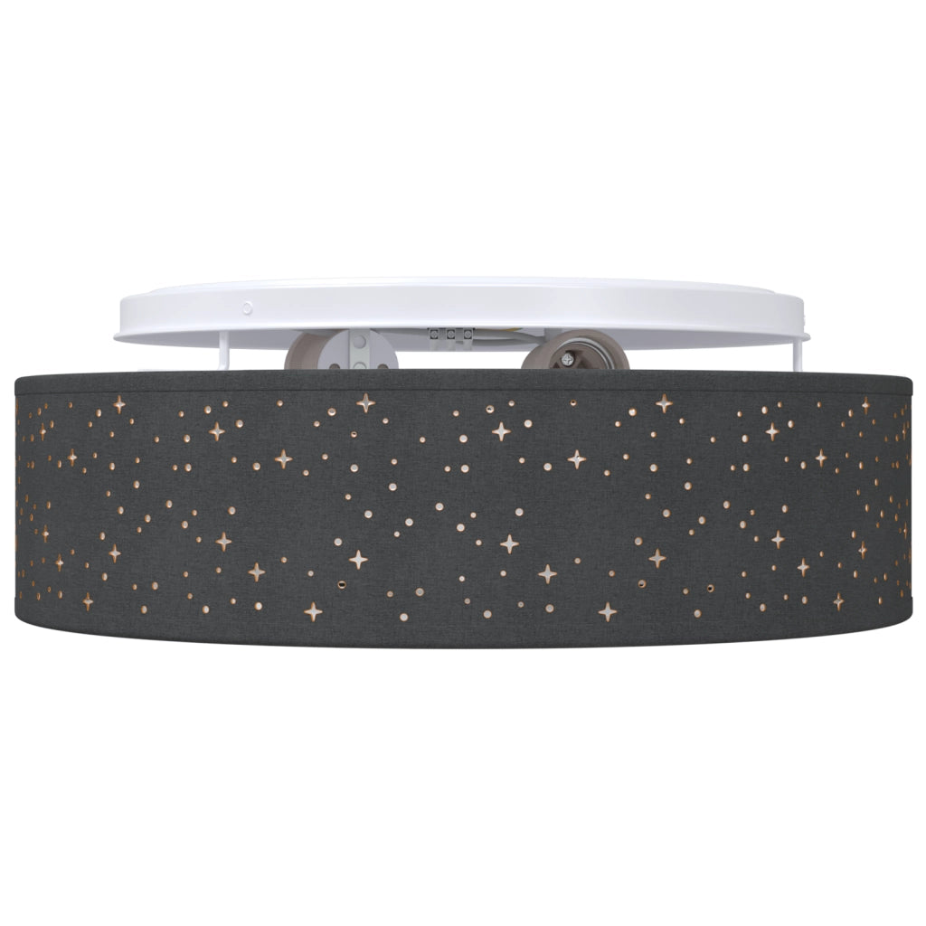 Lampade da soffitto con paralume stellato Nero Ã˜ 38 cm Tessuto E27
