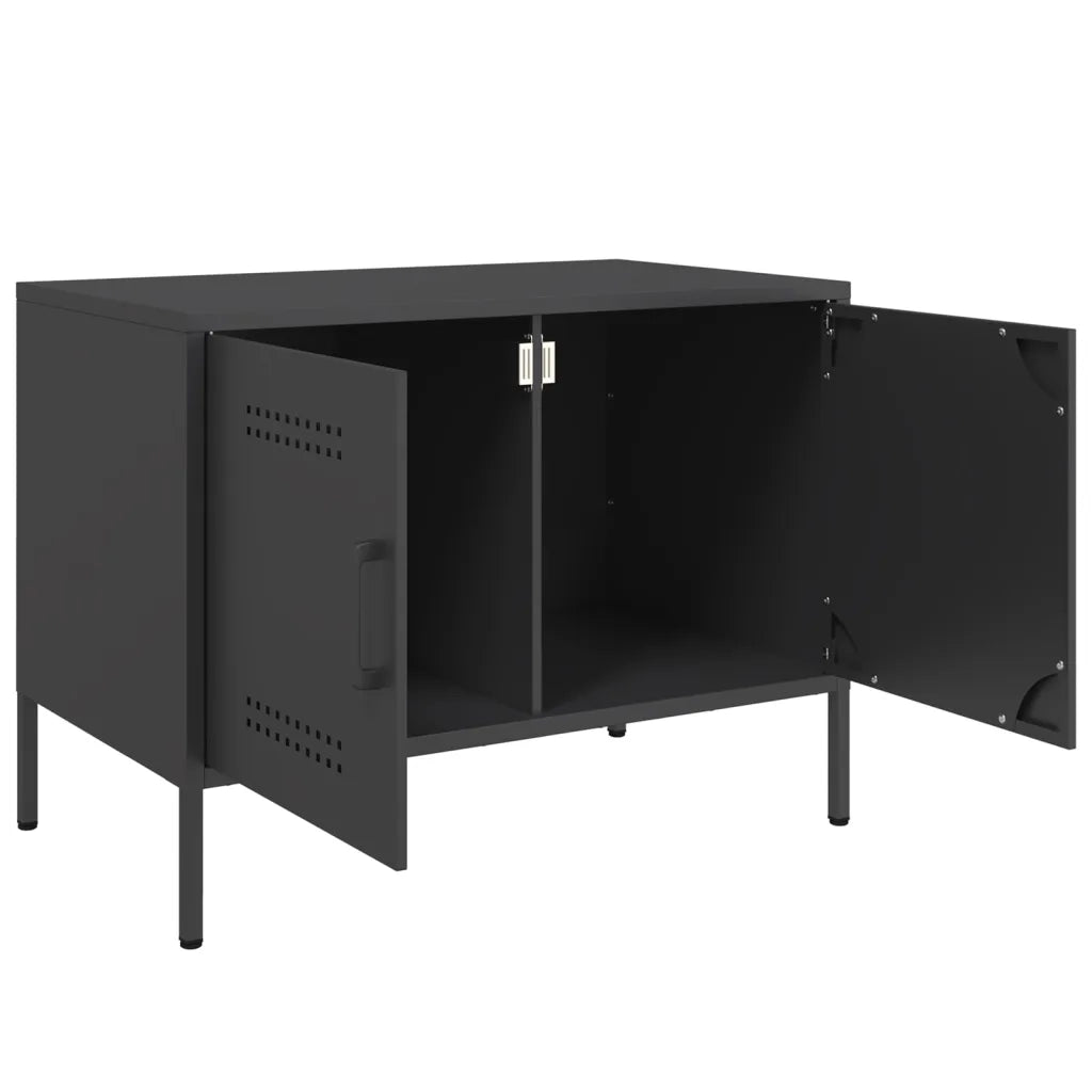 vidaXL Mobili TV 2pz Neri 68x39x50,5 cm in Acciaio