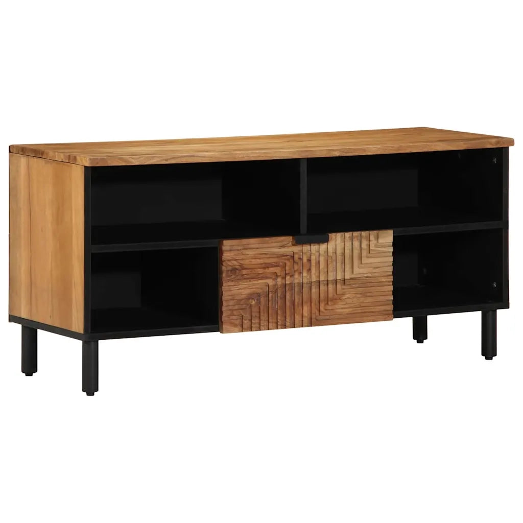 Mobile TV-Credenza per TV Legno di Acacia Massello 100 x 33,5 x 46 cm 761116