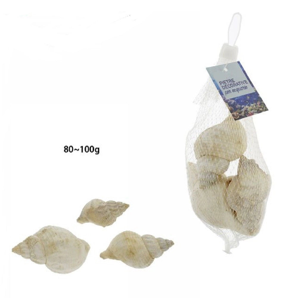 Trade Shop - Sacchetto Da 80 - 100 Gr Conchiglie Di Mare Decorazione Ornamento Acquario 70285 -