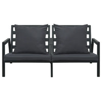 Set Divani da Giardino 5 pz con Cuscini Alluminio Grigio Scuro cod mxl 35778