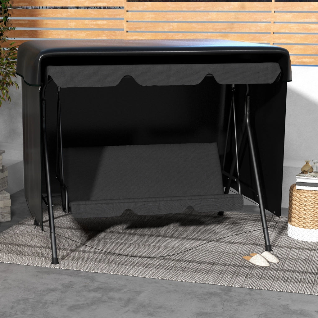 Copertura Protettiva per Altalena da Giardino ¨C zephmum ¨C Nero 215x155x150 cm