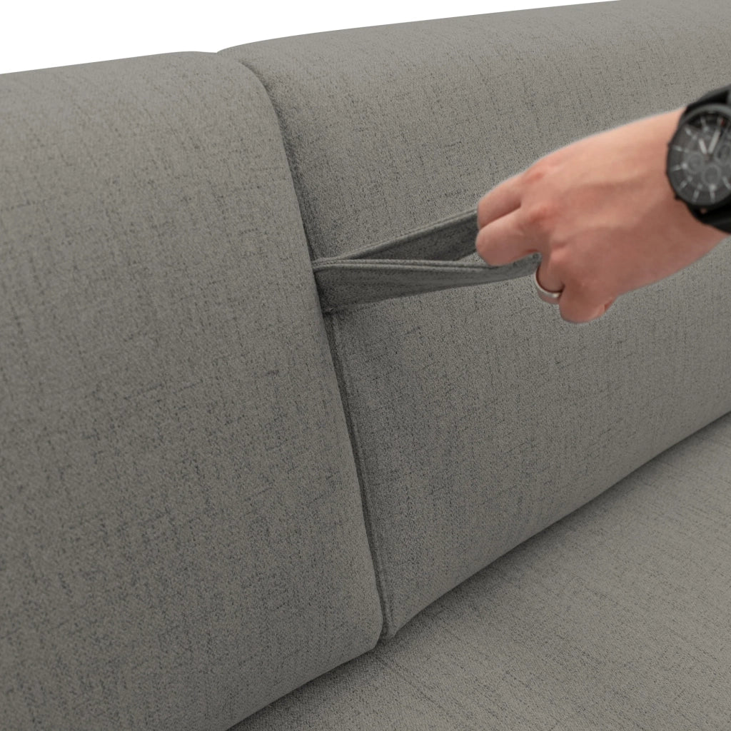 Duna Divano letto matrimoniale con materasso 20 cm in tessuto impermeabile T03 215 cm (mat. 160x197) talpa