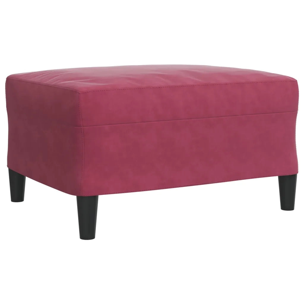 vidaXL Set di Divani 3 pz con Cuscini Rosso Vino in Velluto