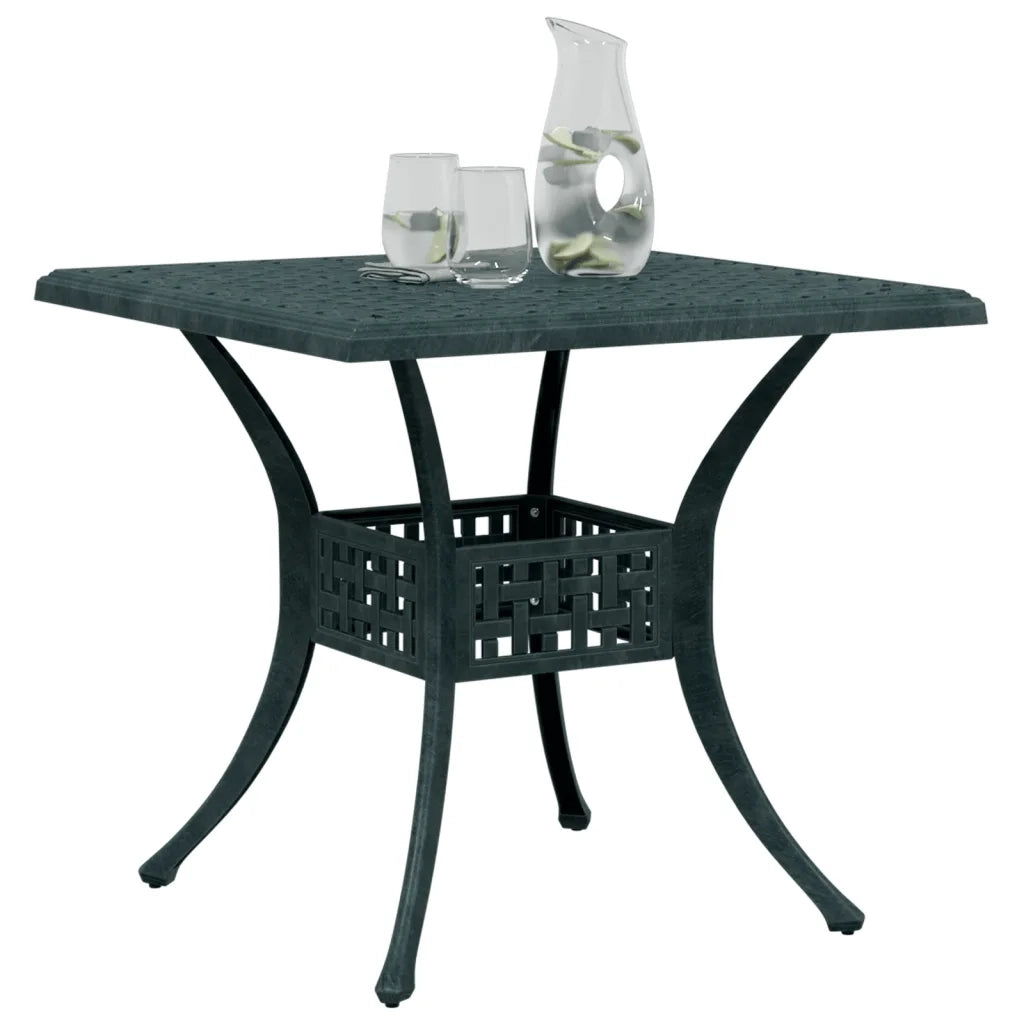 Tavolo da Giardino Verde 80x80x75 cm in Alluminio Pressofuso 4002814