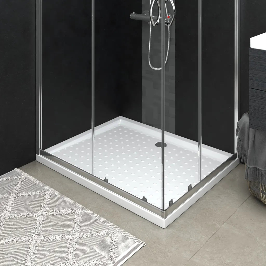 Piatto Doccia con Superficie Puntinata Bianco 80x100x4cm in ABS 148897