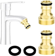 Adattatore per idrante Adattatore per tubo di giardino Connettori per tubo di giardino M22 Interno e M24 Esterno Connettori in rame per idrante (2 pezzi)