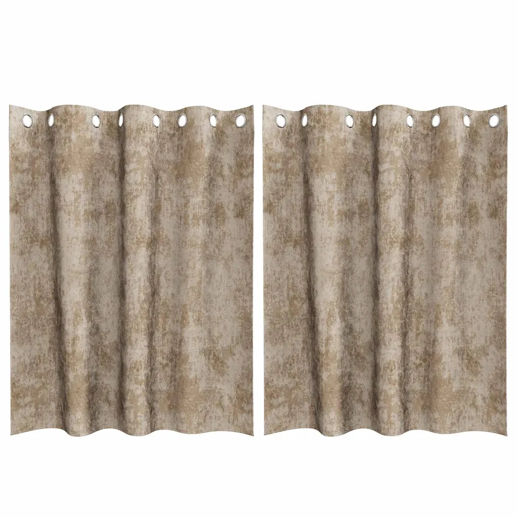 Tende in Velluto 2 pz Champagne 140 x 140 cm Velluto 4107673