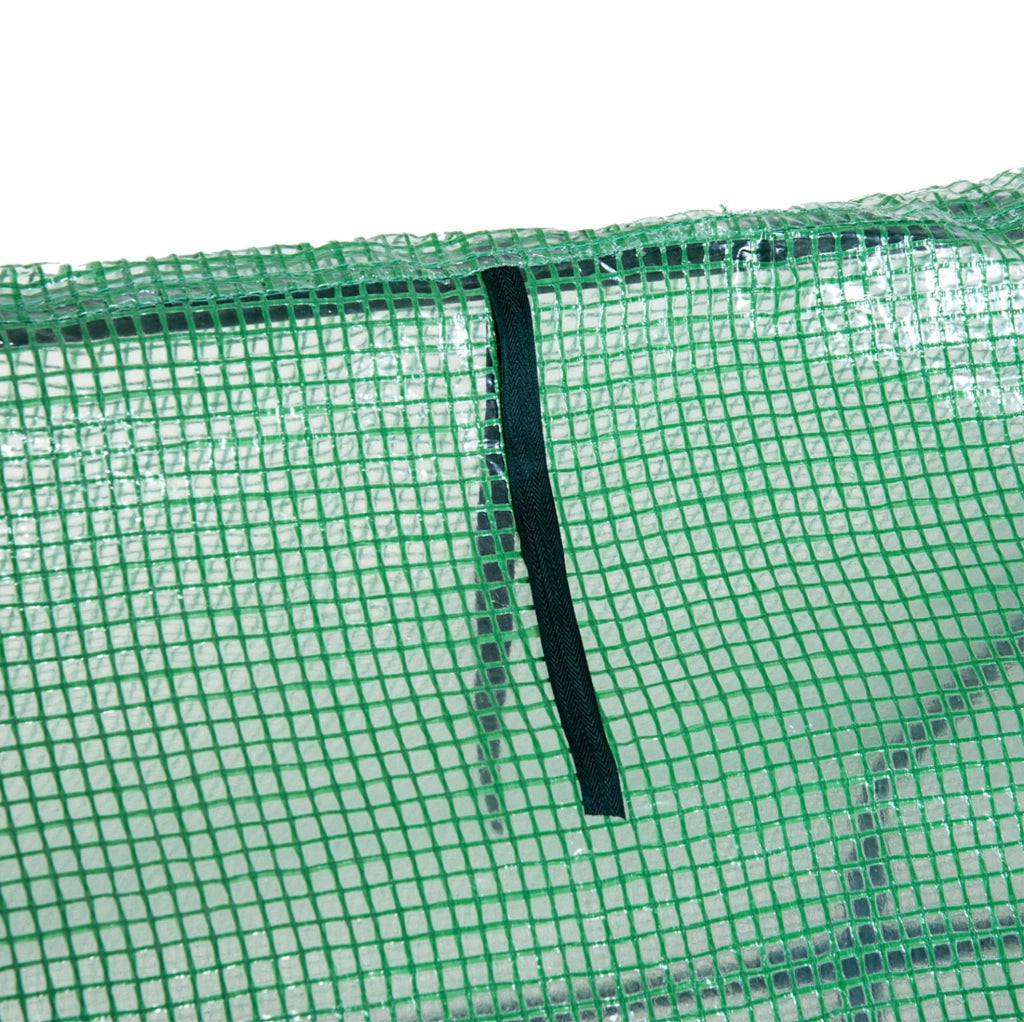 Serra per piante verde 270 x 90 x 90 cm in acciaio