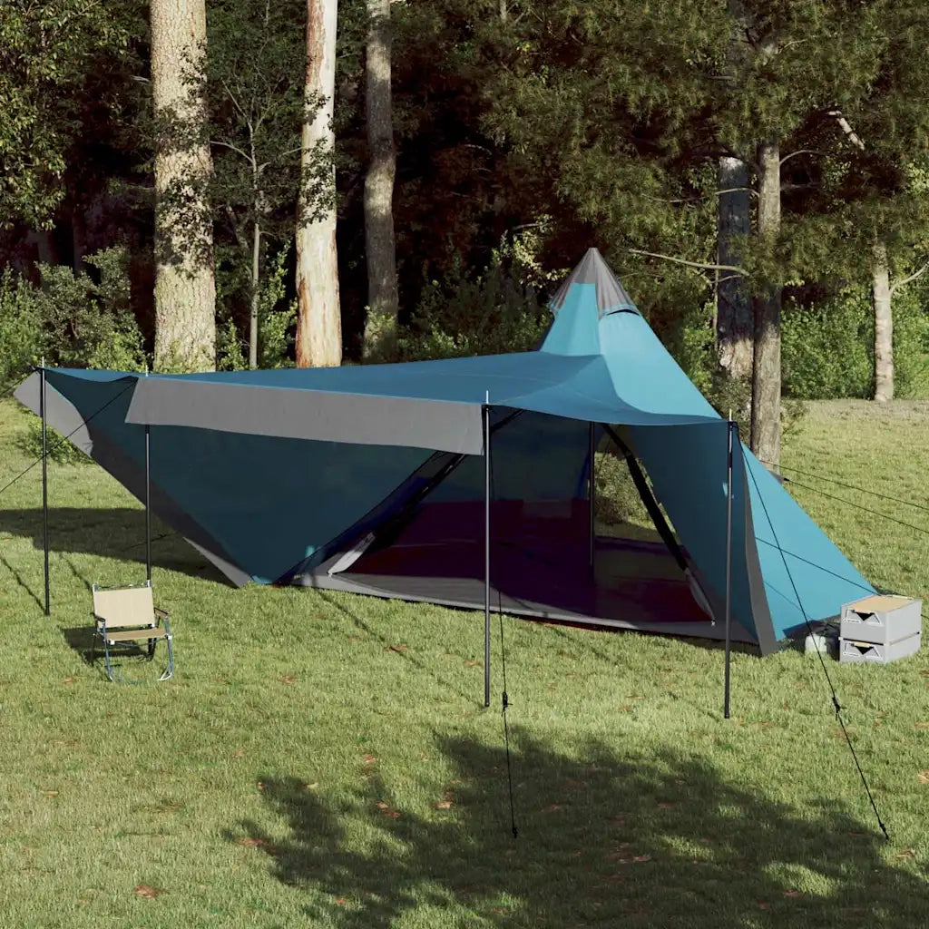 Tenda Familiare Tipi per 8 Persone-Tenda da campeggio Blu Impermeabile 144093