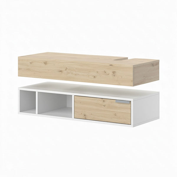 Vicco Mobile sottolavabo per bagno Bianco 100 x 15 cm con cassetto