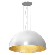Lampada a sospensione Compo Ø100 bianca interno oro E27