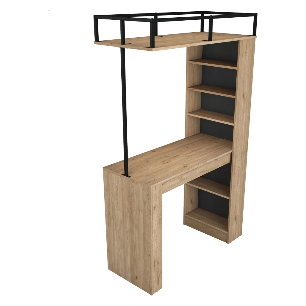 Ezzelini, Tavolo Fisso 2 Posti, 120x56x199h cm Marrone Rovere