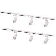 Kit binario PARIS bianco 6 faretti GU10 Polux 321626