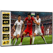 Telo per Proiettore 100' Bianco Pieghevole e Portatile ¨C zephmum ¨C 16:9 HD 4K/8K