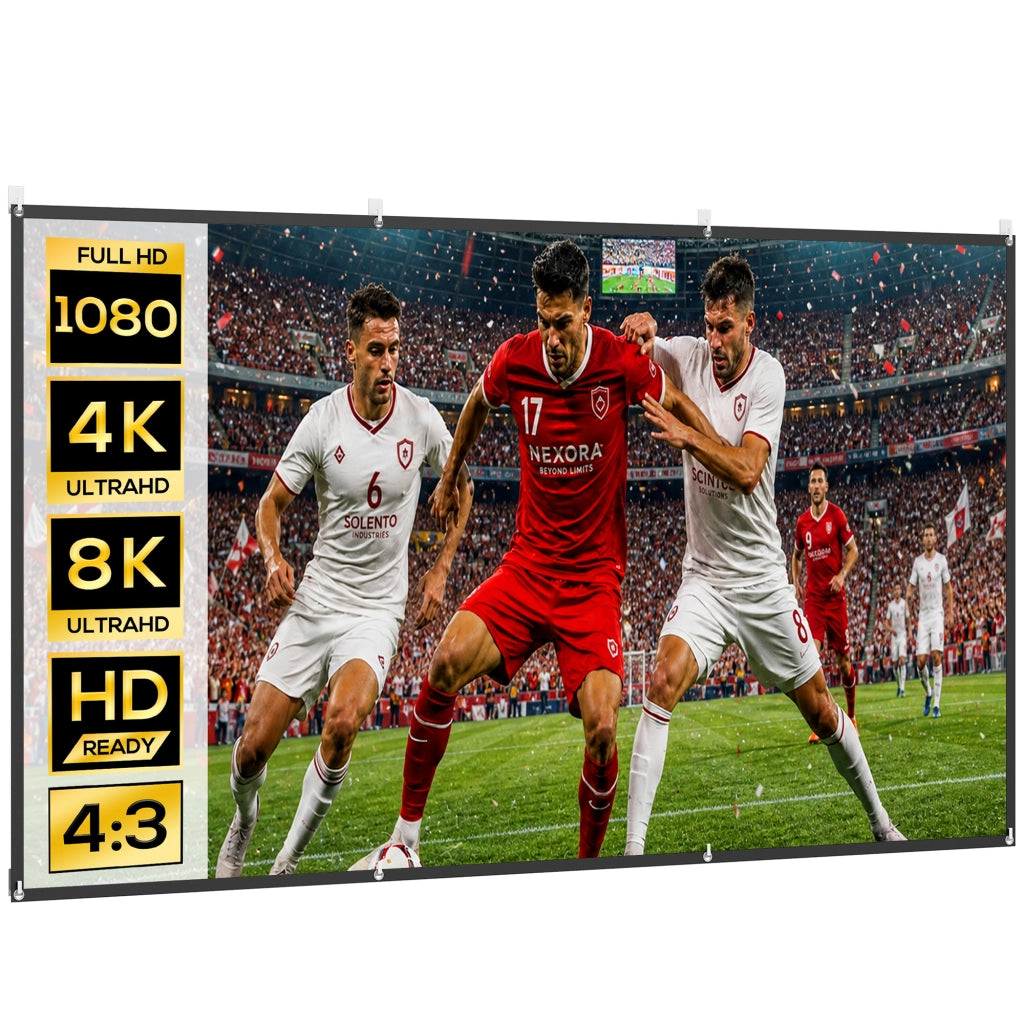 Telo per Proiettore 100' Bianco Pieghevole e Portatile ¨C zephmum ¨C 16:9 HD 4K/8K