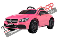 Auto Macchina Elettrica per Bambini Mercedes C63 AMG 12V -Rosa