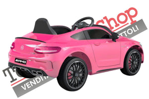Auto Macchina Elettrica per Bambini Mercedes C63 AMG 12V -Rosa
