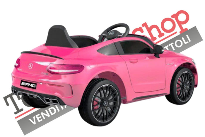 Auto Macchina Elettrica per Bambini Mercedes C63 AMG 12V -Rosa