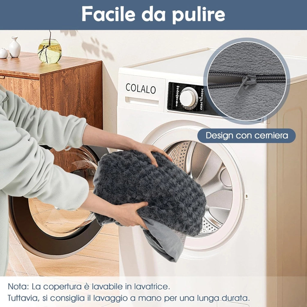 Cuccia Cane Interno in Schiuma, Brandina per Cani con Cuscino, Copertura Rimovibile e Tessuto Interno Impermeabile, Lettino per Animali Domestici, Grigio (135 x 91 x 18 cm)