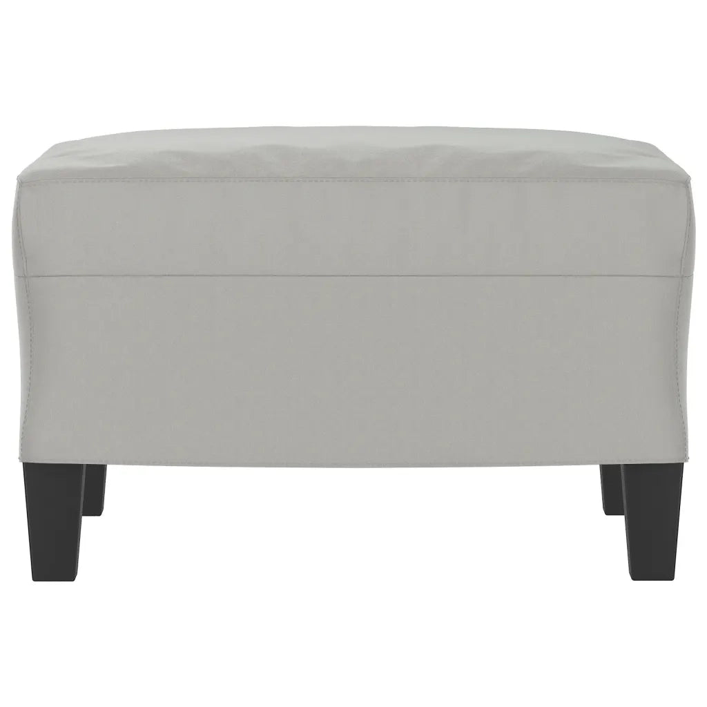 Poggiapiedi Grigio Chiaro 60x50x41 cm in Tessuto Microfibra