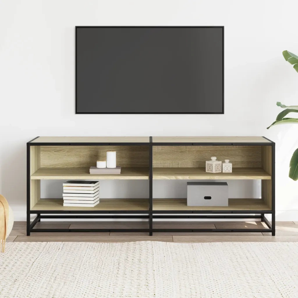 vidaXL Mobile TV Rovere Sonoma 120,5x40x46cm Legno Multistrato Metallo