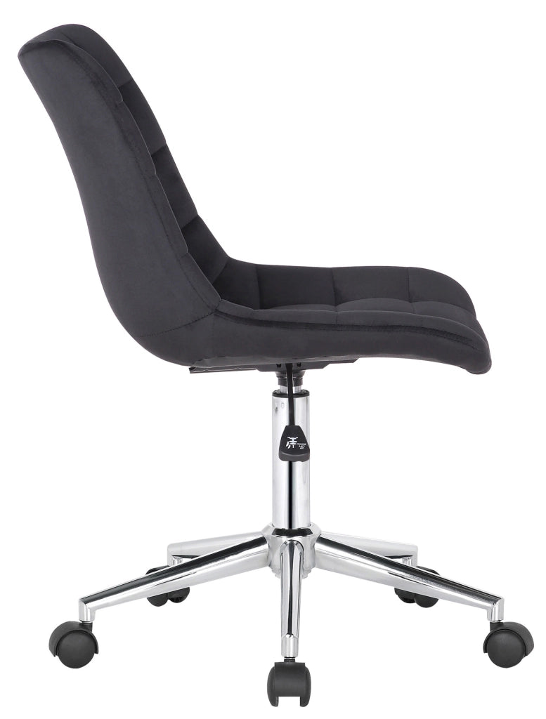 Sedia da ufficio Medford in velluto nero