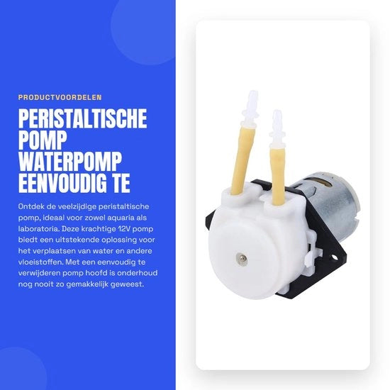 Pompa Peristaltica - Pomp per Acquario - Facile da Pulire - Bianco - Acquario - Per Laboratori e Acquari - Flusso Elevato