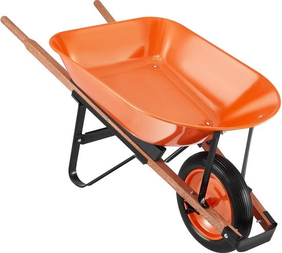 Carrozzino di giardino unico pneumatico con capacità di 150 kg