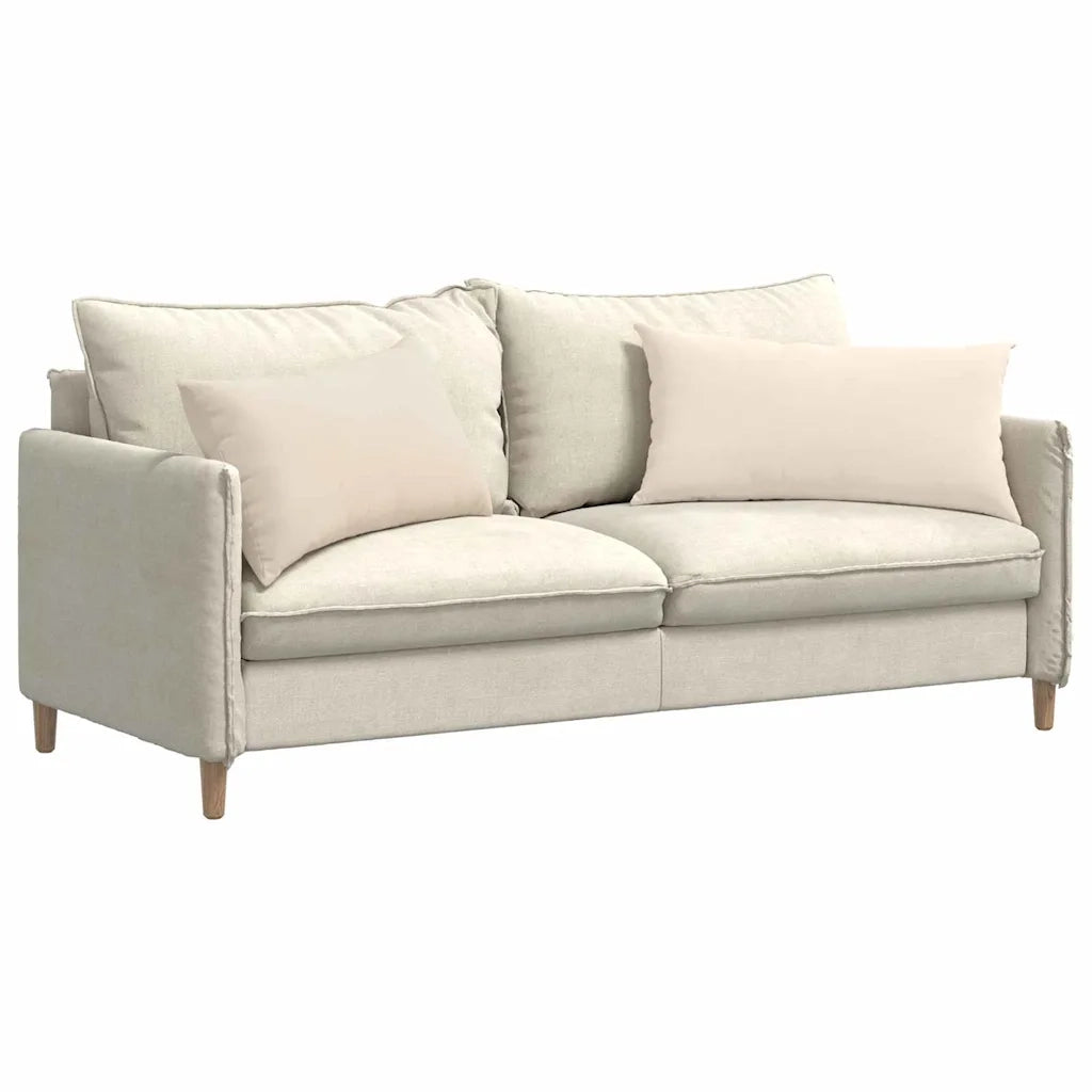 Cuscini da Divano 2 pz | Cuscini per sedie Beige 80 x 40 cm Tessuto