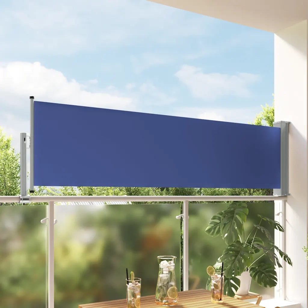Tenda Laterale Retrattile per Patio 80x300 cm Blu 48362