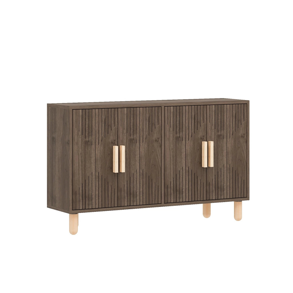 Credenza in legno "Roger" - 120 x 30 x 74 cm - Marrone