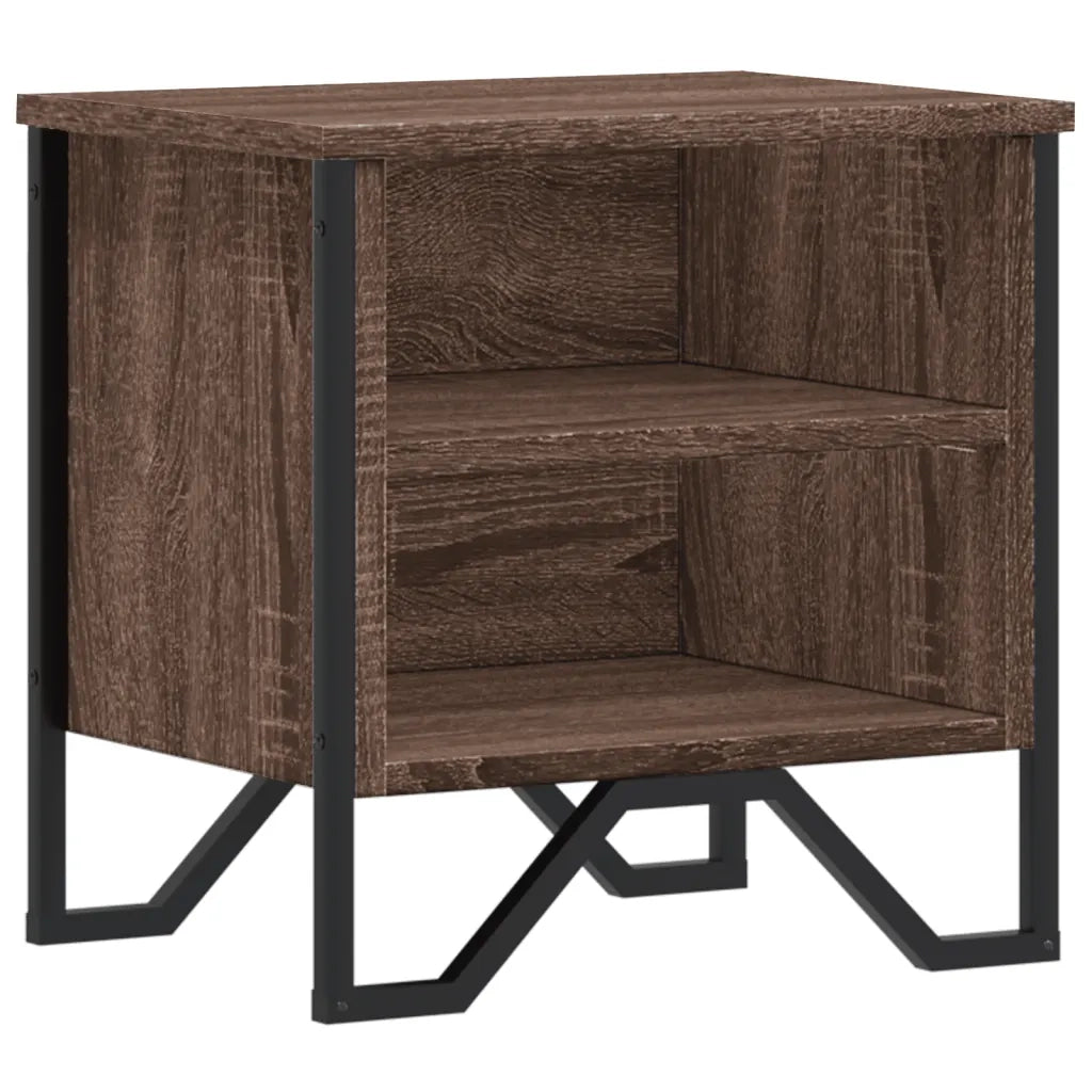 Comodino-Tavolino da notte Rovere Marrone 40x30x40 cm in Truciolato