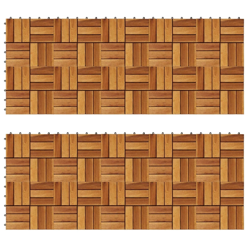 Piastrella per Decking 20 pcs Marrone 30 x 30 cm