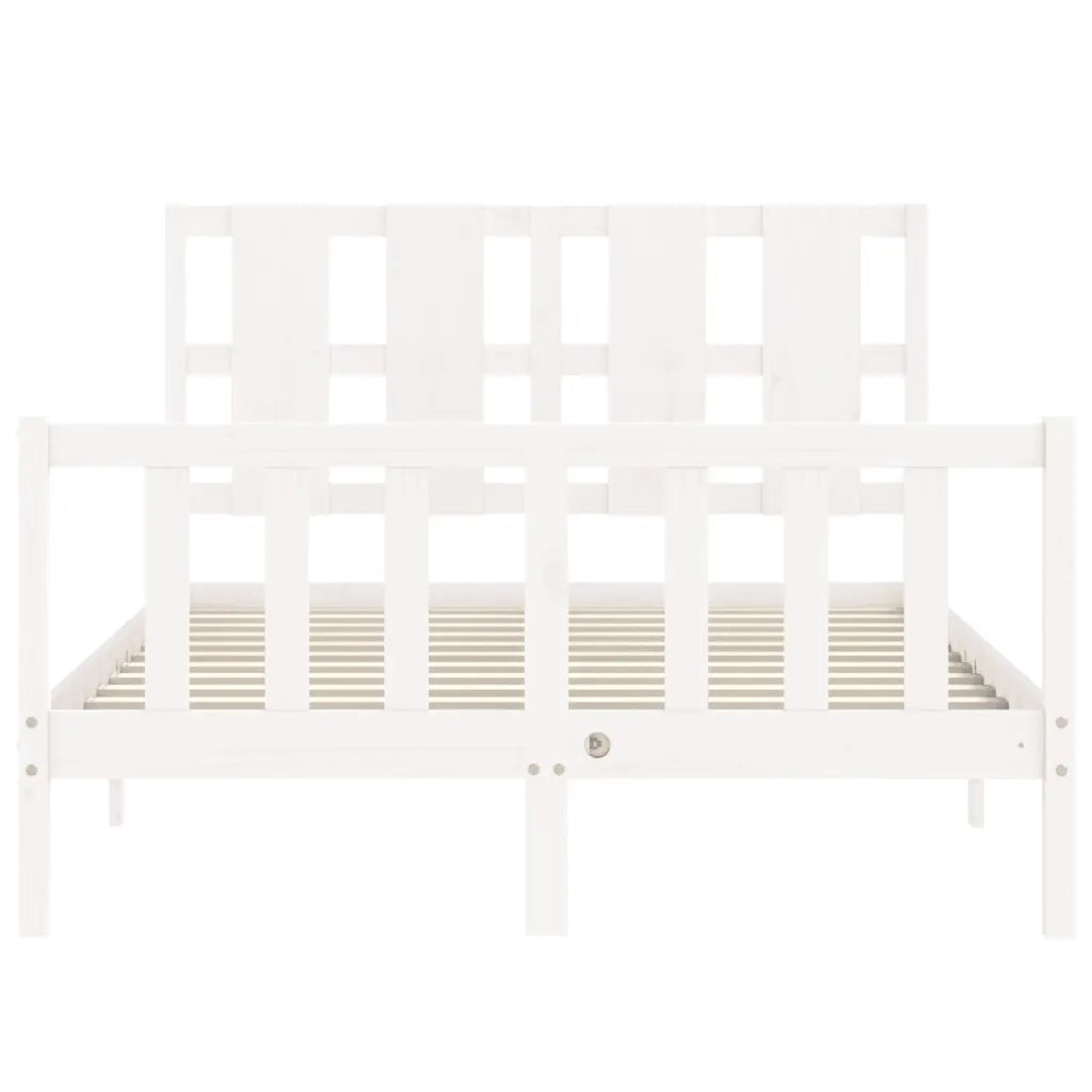 Giroletto senza Materasso-Struttura Letto Bianco 120x200 cm Legno Massello Pino 840345