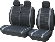 Hoes per sedile universale per le maggiori tipologie di autocarri, autobus, sedili 1+2 (3 posti) Hoes per sedile universale completo set, copertura lavabile stoffa grigia
