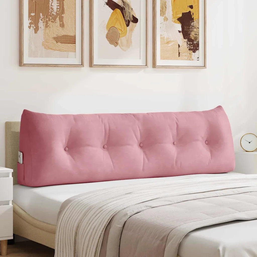 Cuscino per Schiena Rosa 160 x 24 x 50 cm Velluto 42014549