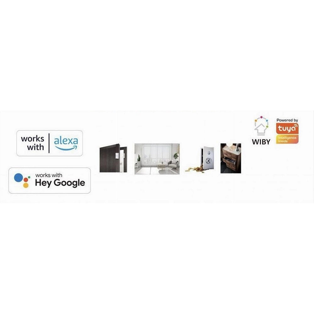 Trade Shop - Sensore Per Porta / Finestra Wireless Wifi Compatibile Alexa Google Home Zx-d21 -