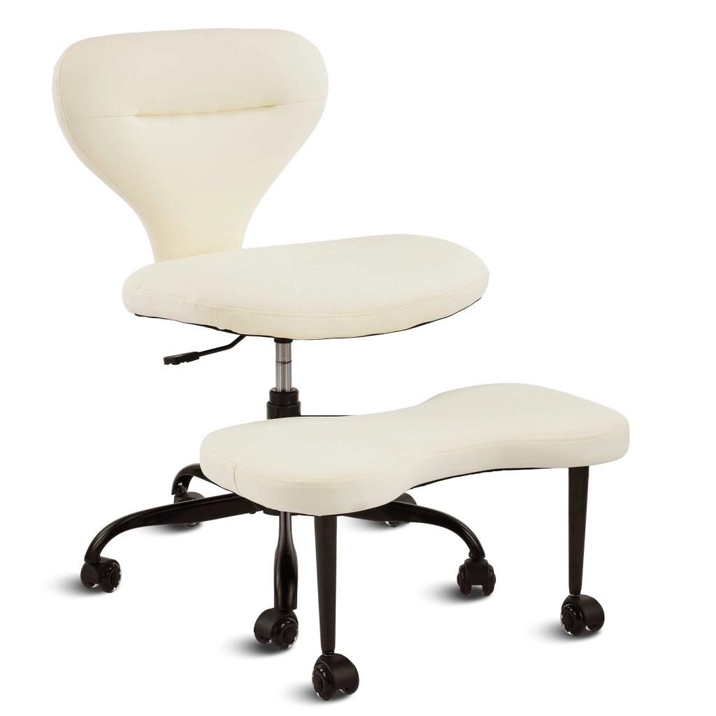 Poltrona Reclinabile ¨C Minimal ¨C Similpelle Crema Schienale Imbottito Braccioli