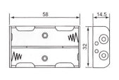 Portapile per 2 stilo (aa)