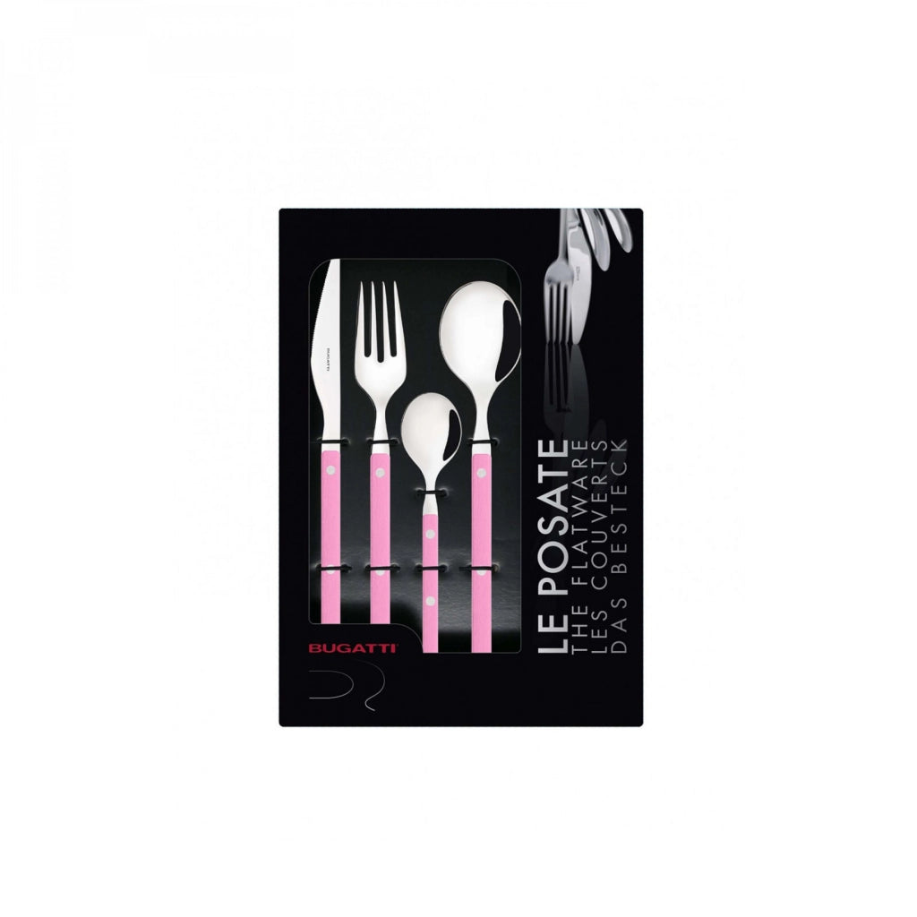 ALLEGRA, Posate Set 24 Pz, Scatola Finestra, Casa Bugatti Colore: Rosa